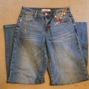 Juicy Couture Blue Jeans with Gold Chain Detail